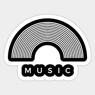 Music Retro Vinyl Record Sticker